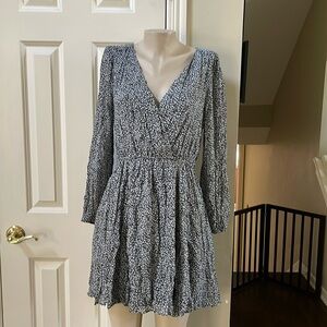 NWT Maeve by Anthropologie Black/White Crinkle Print Dress, med